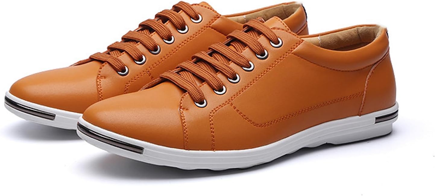 

Мужские повседневные кожаные кроссовки Aceptolcom, деловые и повседневные, дышащие модные кроссовки для мужчин, желтый