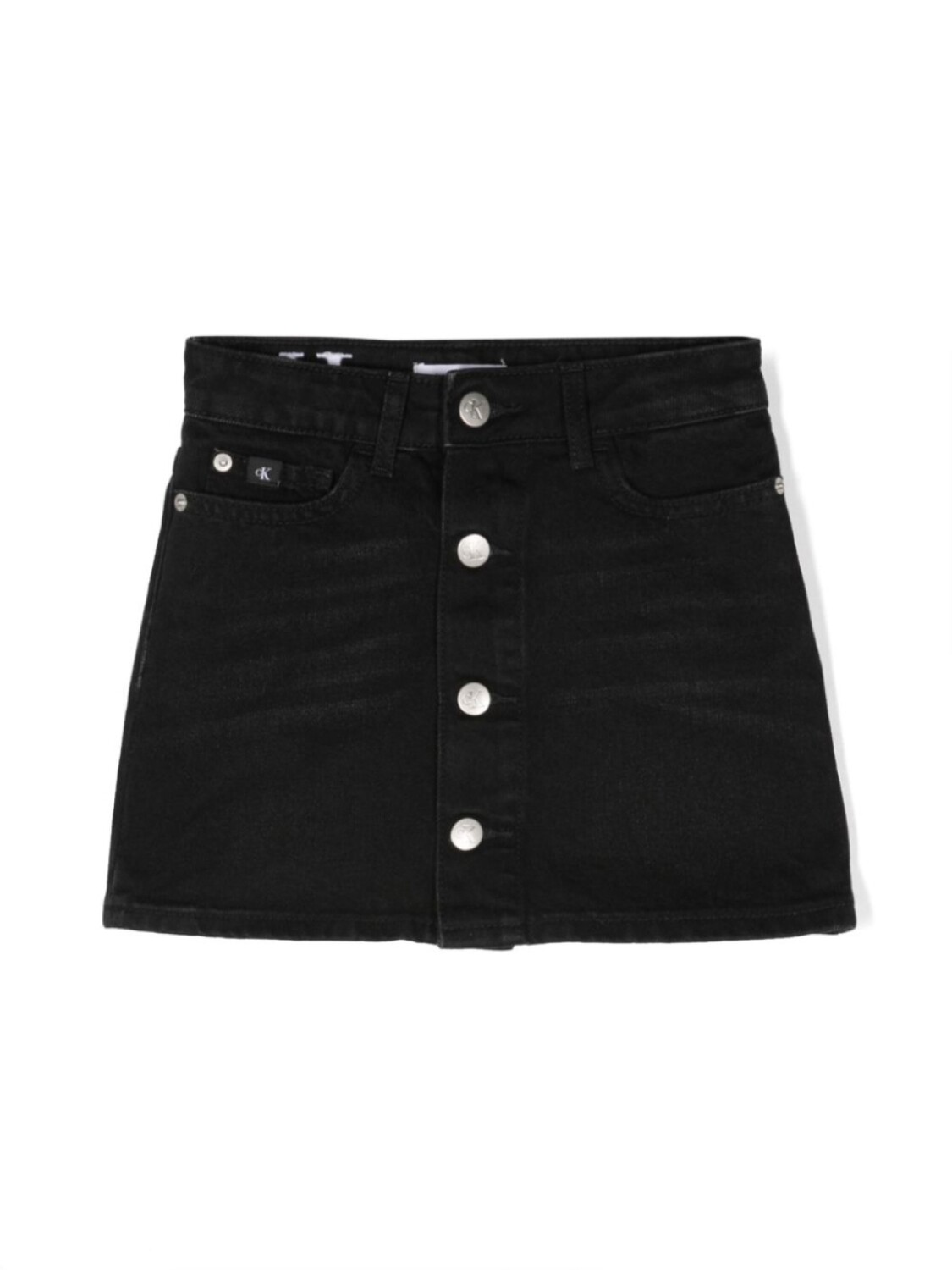 

Мини-юбка с вышитым логотипом Calvin Klein Kids, черный