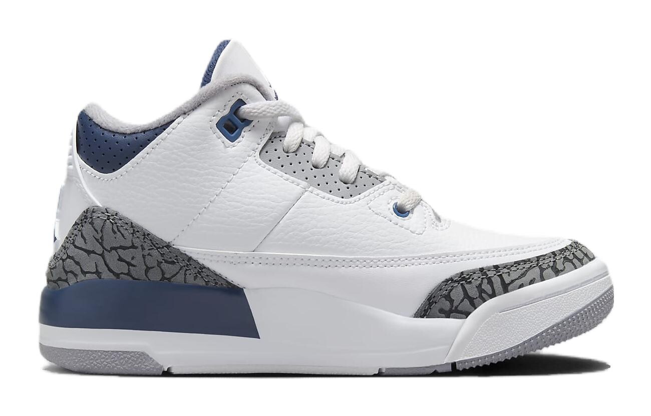 Jordan Air Jordan 3 Детские кроссовки для скейтбординга PS, White — фото 2