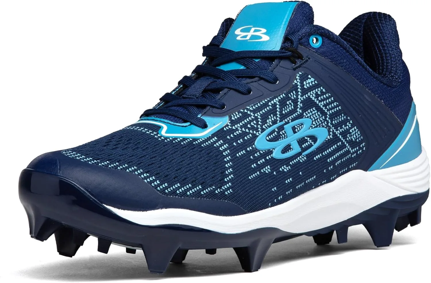 Мужские бутсы Boombah Viper Pureknit с литой подошвой - Status - Разные цвета - Разные размеры, темно-синий — фото 3