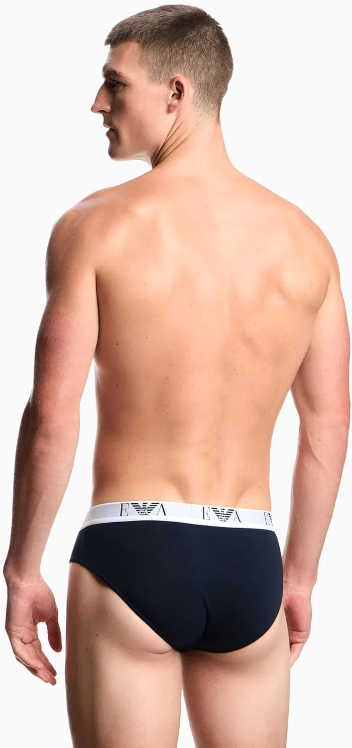Брифы 3-pack Emporio Armani, Armani Blue — фото 4