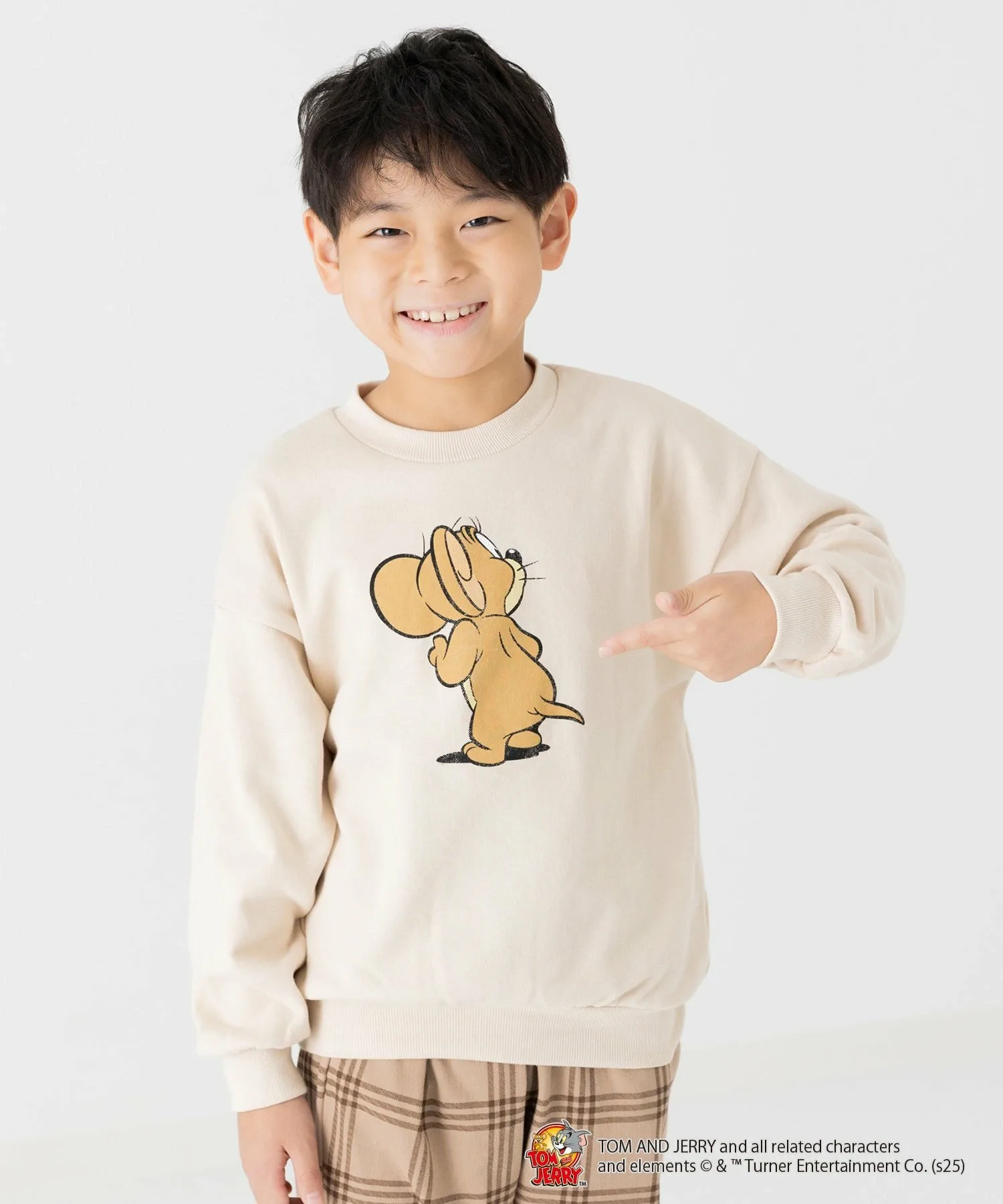Флисовая толстовка с изображением Тома и Джерри Chil2, A Standing/Cream