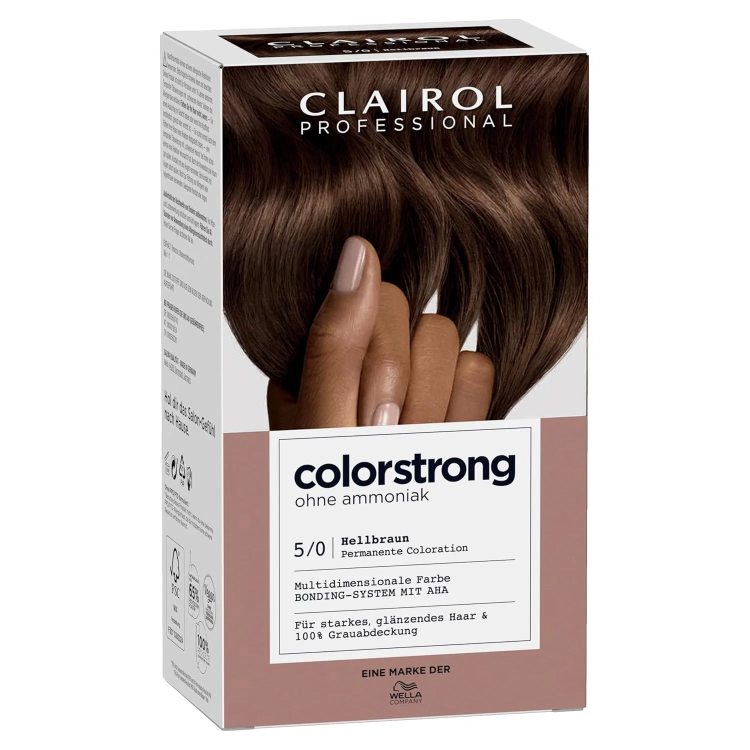 Перманентная многомерная краска для волос «Colorstrong» без аммиака от CLAIROL PROFESSIONAL, 5/0 Светло-коричневый Clairol — фото 2