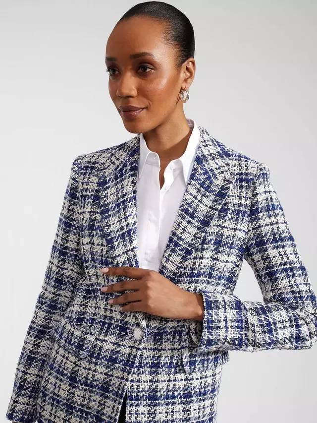 

Блейзер Hobbs Emerson Checked Tweed, цвет blue/multi