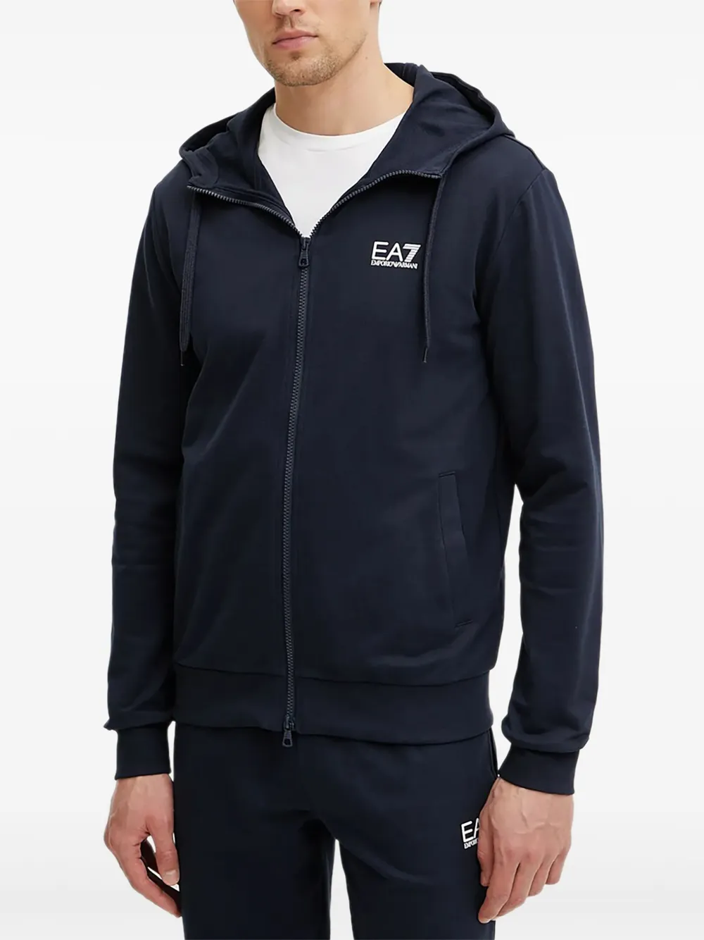 

Спортивный костюм на молнии с логотипом Ea7 Emporio Armani, синий
