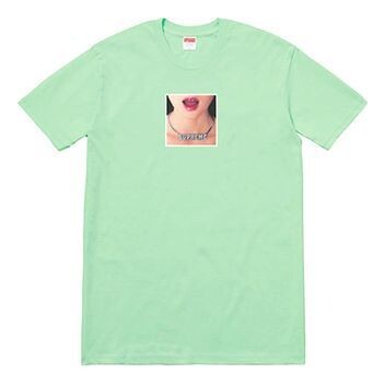 

Футболка ss18 necklace mint tee Supreme, зеленый