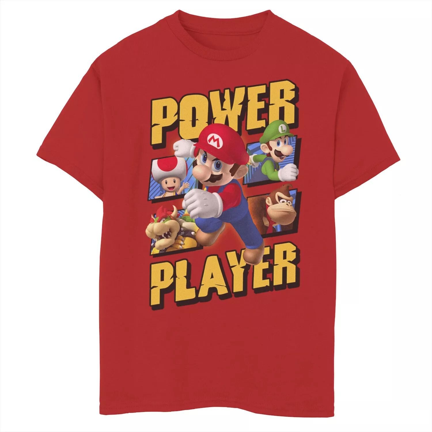 

Футболка с графическим рисунком Super Mario Group Shot Power Player для мальчиков 8–20 лет Licensed Character