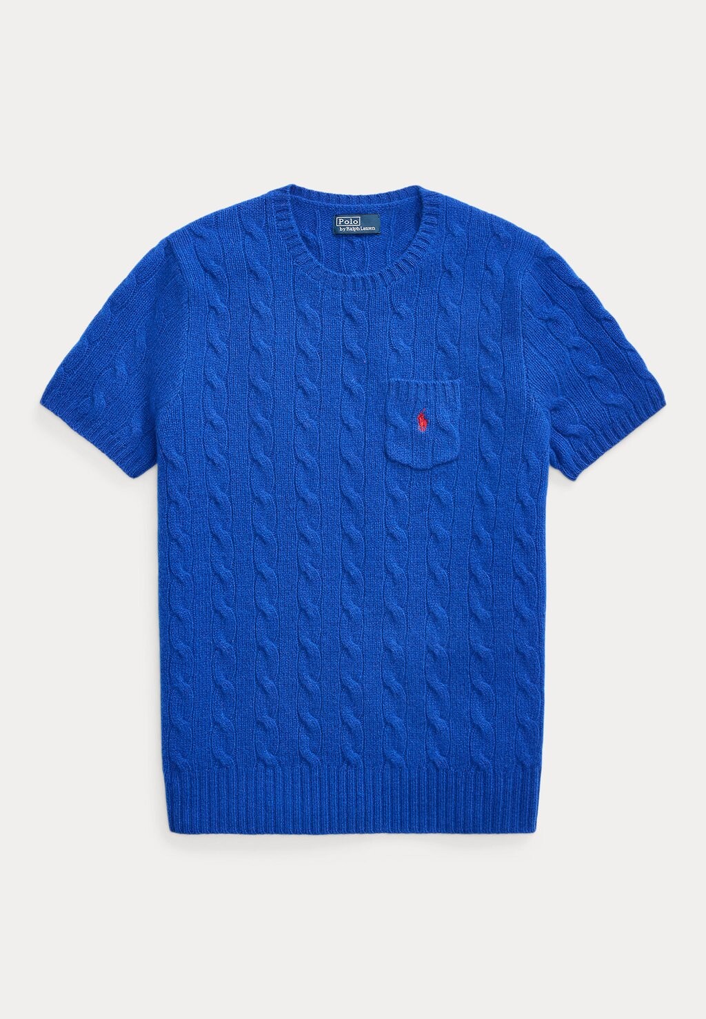 

Базовая футболка CABLE WOOL CASHMERE SHORT SLEEVE JUMPER Polo Ralph Lauren, синий