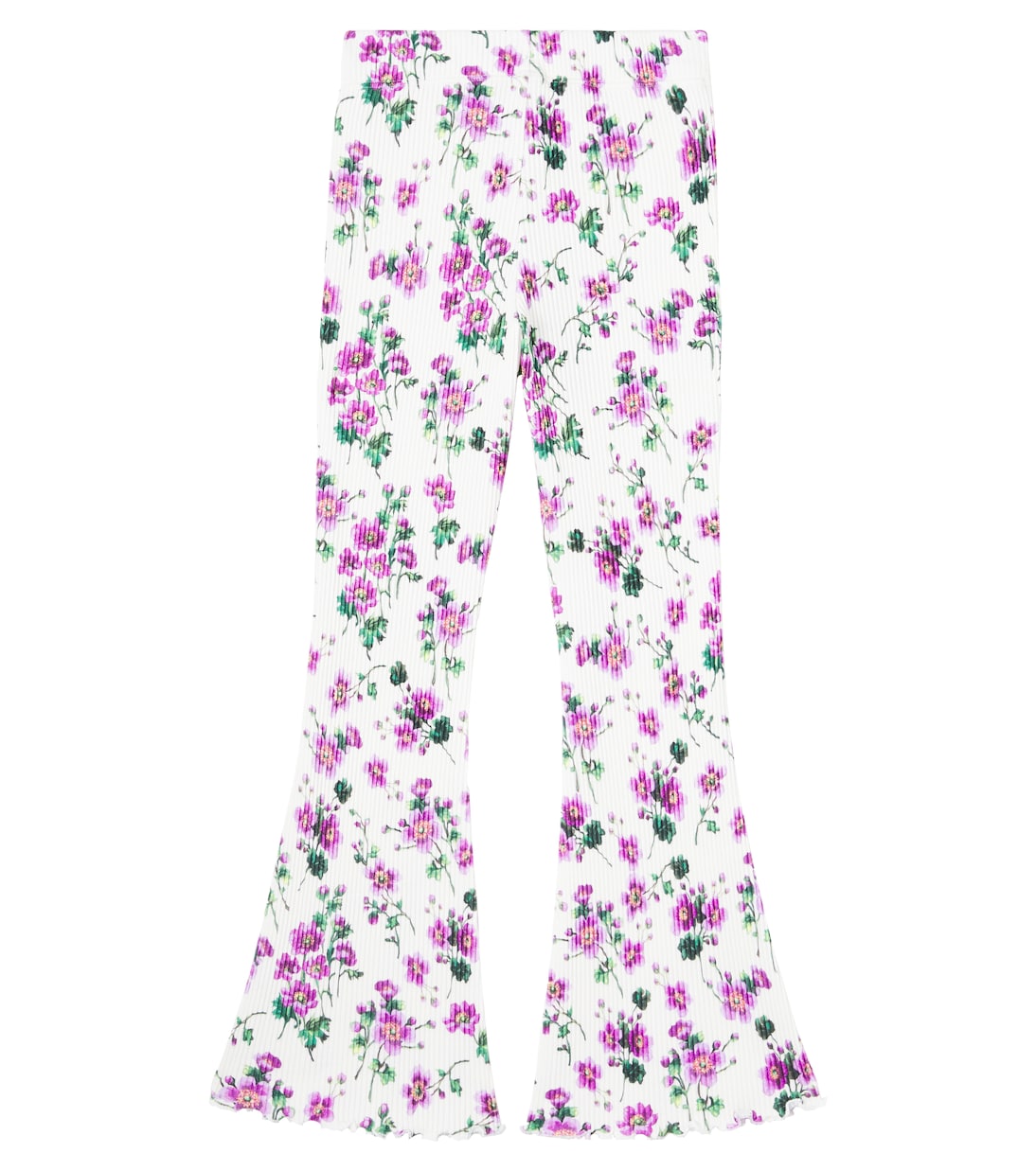 Расклешенные брюки из хлопка с цветочным принтом Costa Dolce&Gabbana Kids, Violette Rade F.Pann — фото 4