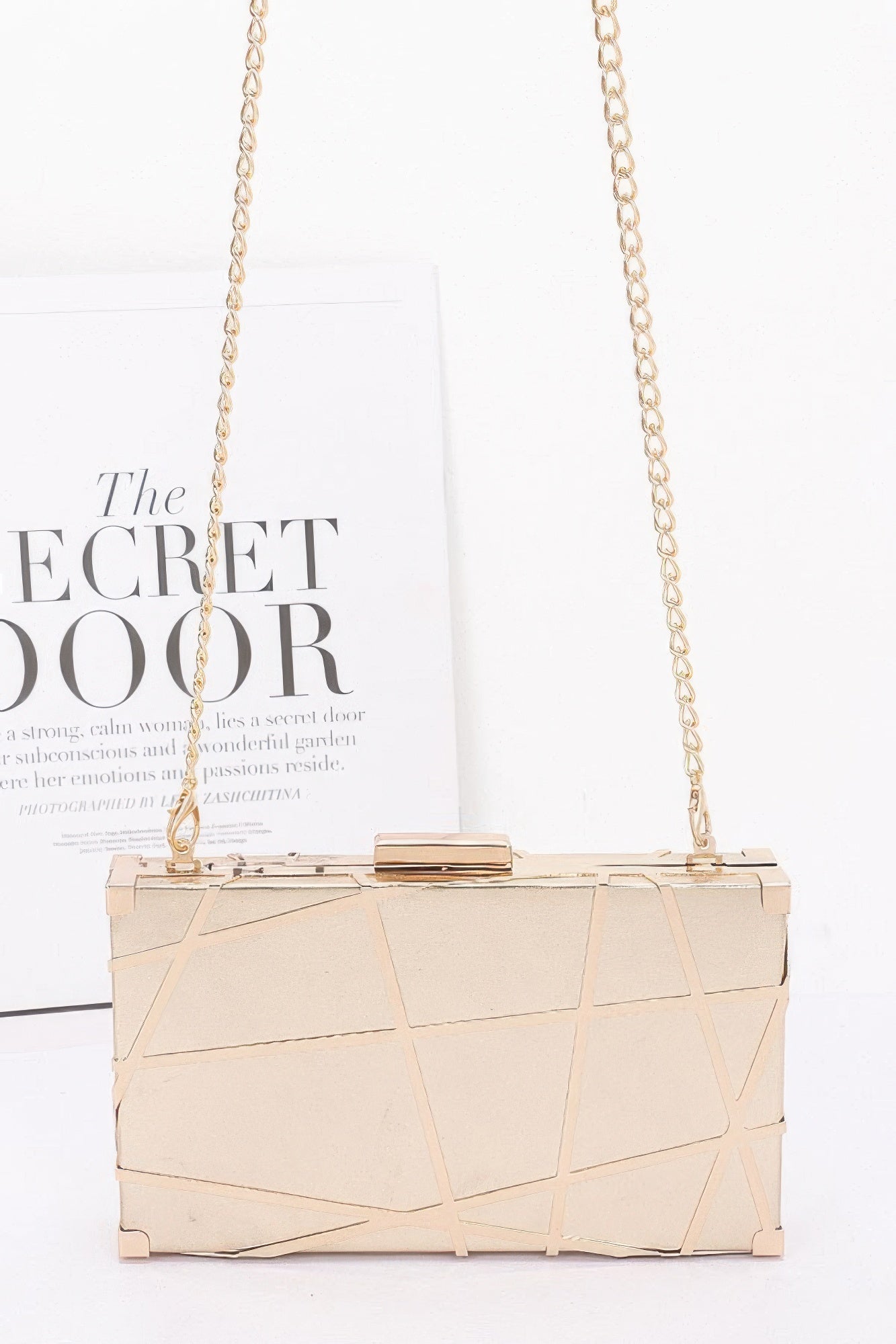 

Женская металлическая сумочка-клатч FASHNZFAB, золотой