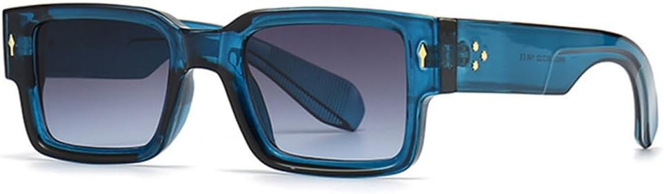 

Модные женские солнцезащитные очки в стиле панк с заклепками, винтажные мужские солнцезащитные очки с градиентным покрытием и защитой от УФ-излучения UV400 TYUVIVO, Blue Gray Gradient