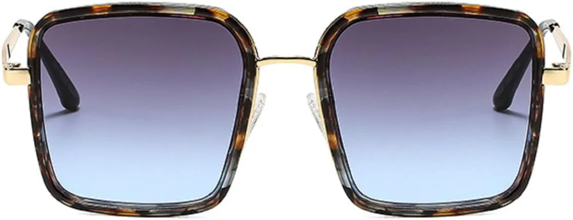 

Солнцезащитные очки в стиле ретро 70-х для женщин и мужчин, модные квадратные солнцезащитные очки-пилот, винтажные дизайнерские очки 2025 года mincl, Grey Blue