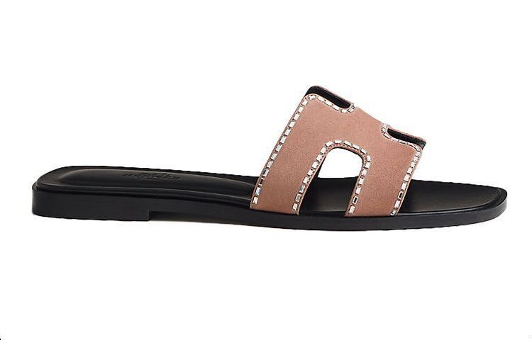Oran Slide Сланцы Женские Жемчужно-розовые HERMES — фото 2
