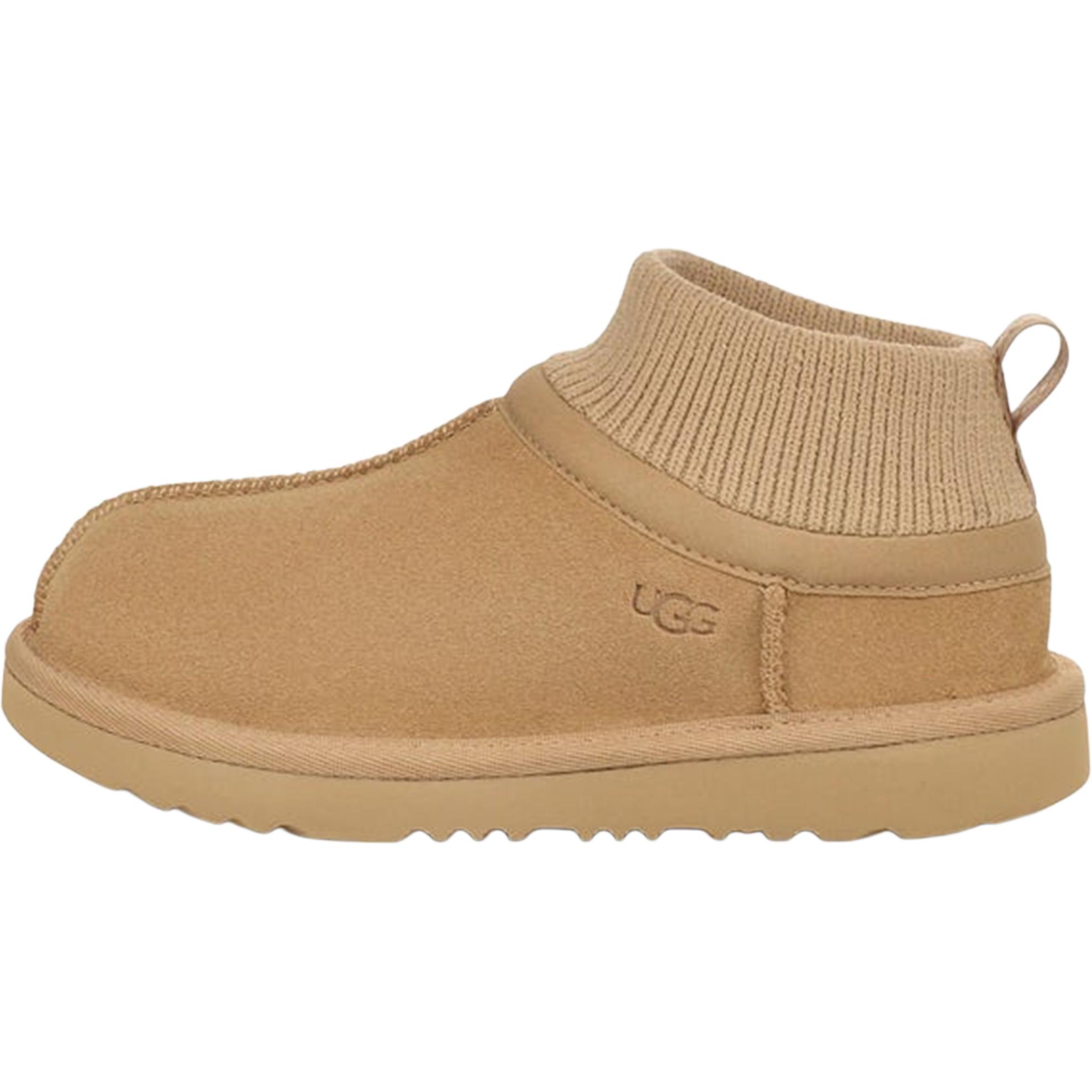 

Кроссовки Classic Ultra Stretch Cuff Slipper Mustard Seed Kids UGG, коричневый