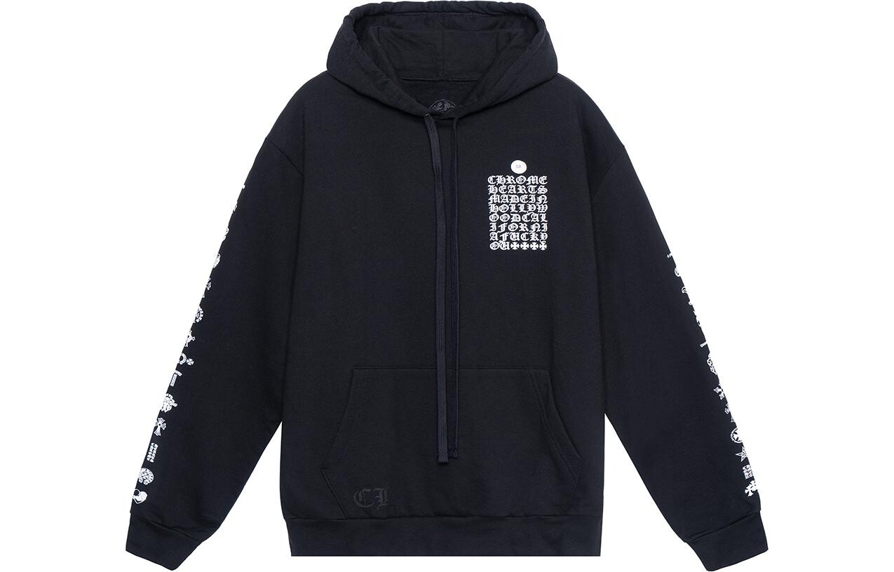 

Толстовка унисекс черная Chrome Hearts, черный