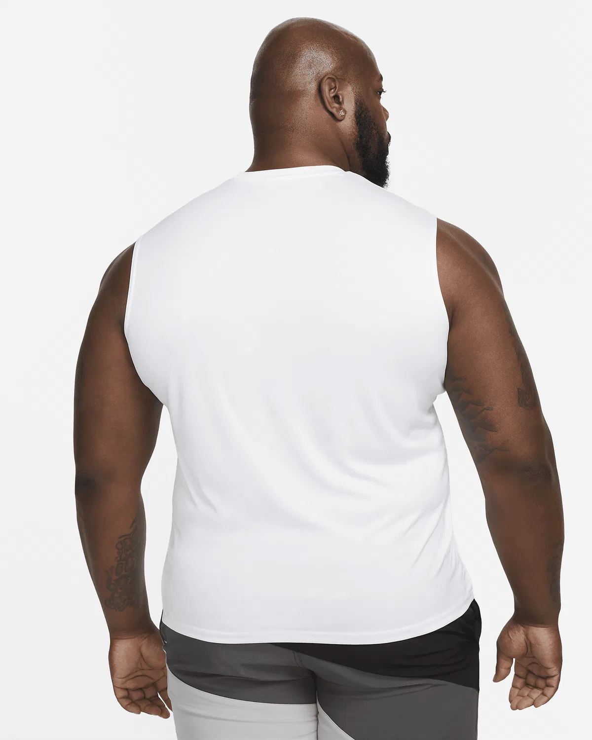 Мужской топ без рукавов (Big & Tall) Nike Swim Hydroguard Essential, White — фото 2