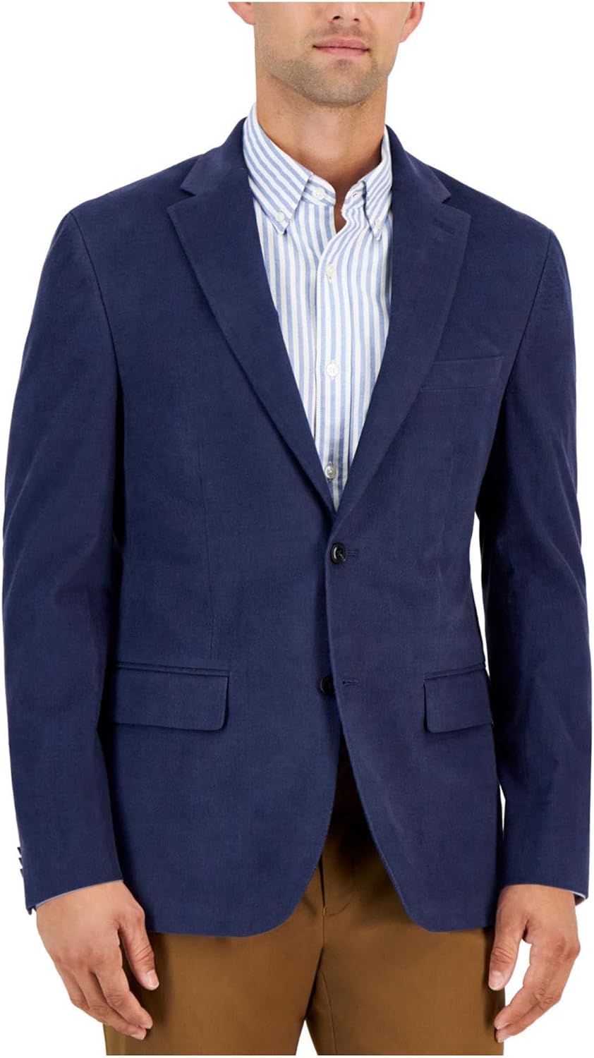 

Мужской вельветовый пиджак Tommy Hilfiger Modern Fit с двумя пуговицами, Blue