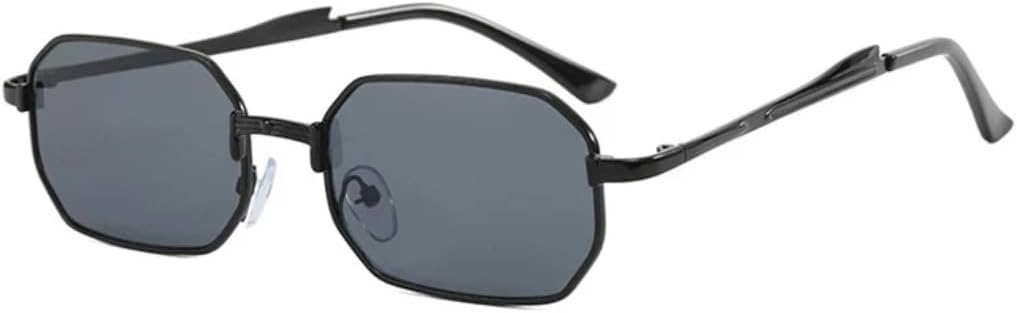 

Солнцезащитные очки с защитой UV400 | Металлическая панк-оправа, маленькая | для женщин и мужчин, для занятий спортом на открытом воздухе и вождения DSVIGF, Black-black