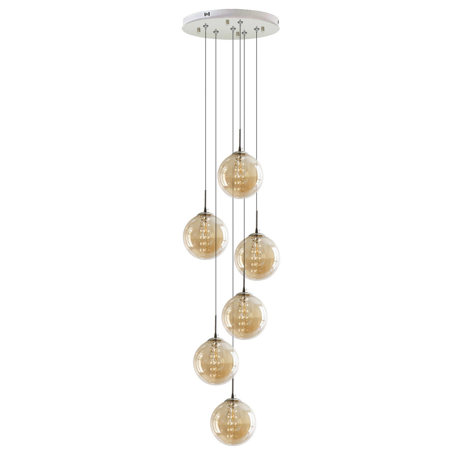 

Подвесной светильник Nettlife, 31x31x150 см, янтарный