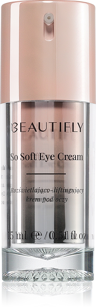 

So soft eye cream осветляющий и укрепляющий крем для кожи вокруг глаз против морщин Beautifly, 15 мл