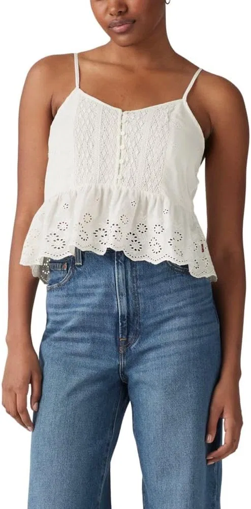 Блуза с ажурным узором Cora Blouse, Levi's, цвет морской мох — фото 3