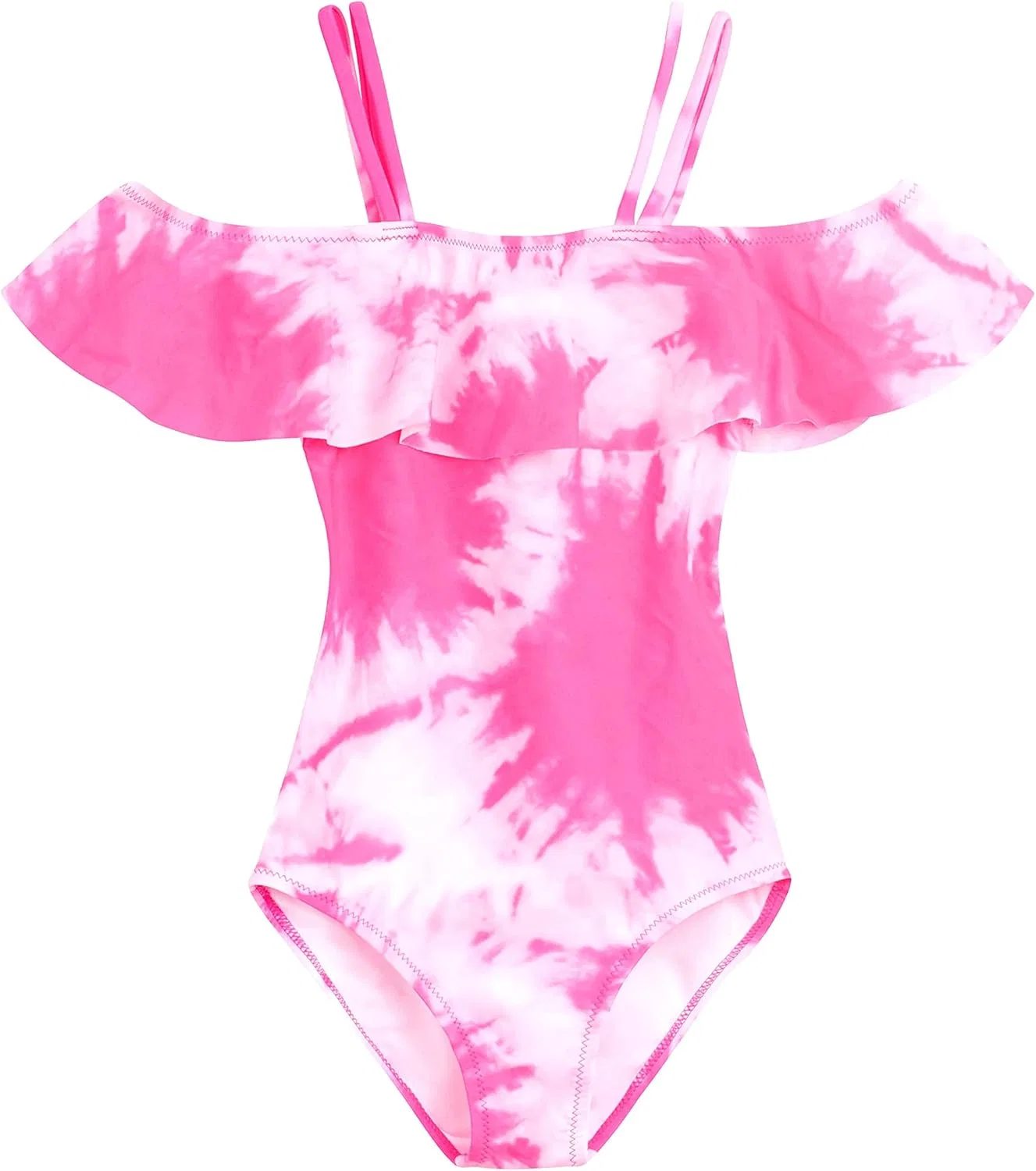 Слитный купальник Kanu Surf Girls' Peggy UPF 50+ для пляжного спорта с открытыми плечами, Beach Girl Pink
