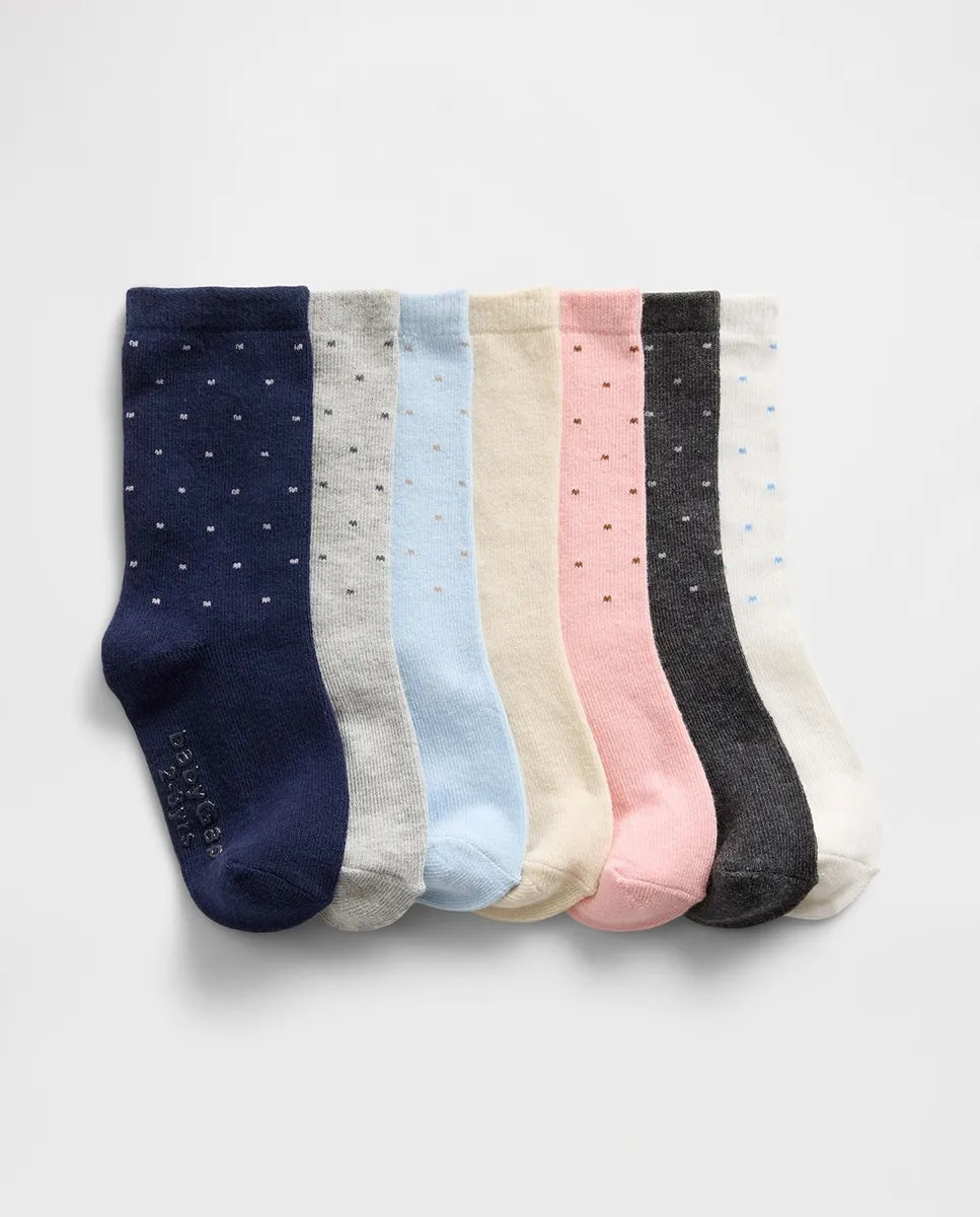 

Набор из 7 детских фантазийных носков для девочки Gap, мультиколор