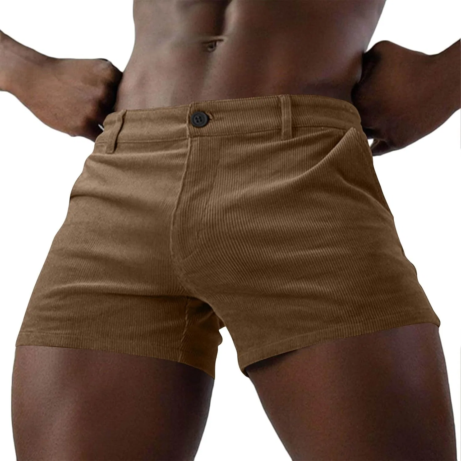 Шорты Active на пуговицах с эластичным поясом, Generic, Khaki — фото 3