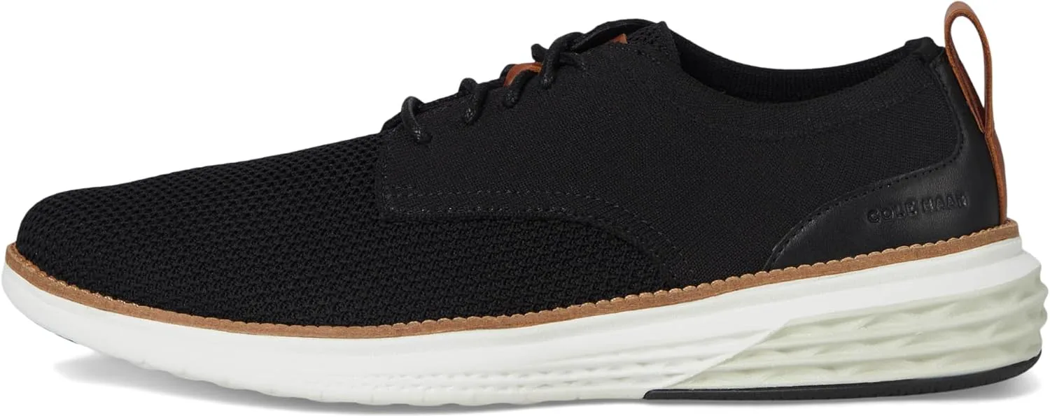 Мужские туфли Cole Haan Grand Hurrion Stitchlite с гладким носком, черный/слоновая кость — фото 4