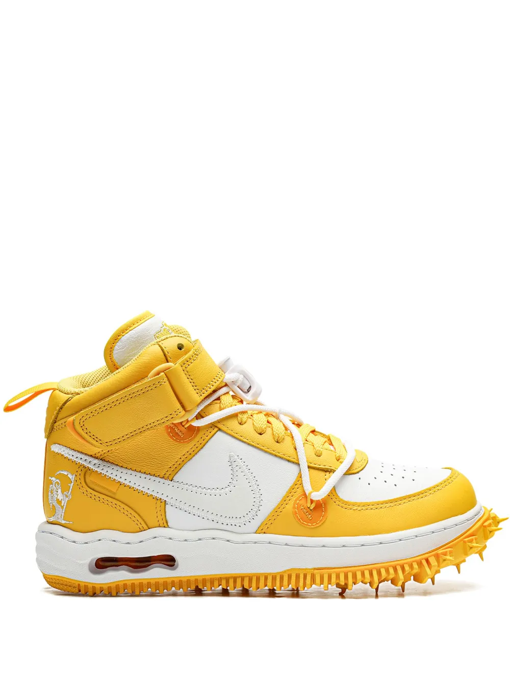 

Кроссовки Air Force 1 Mid Off-White - Varsity Maize Nike, желтый