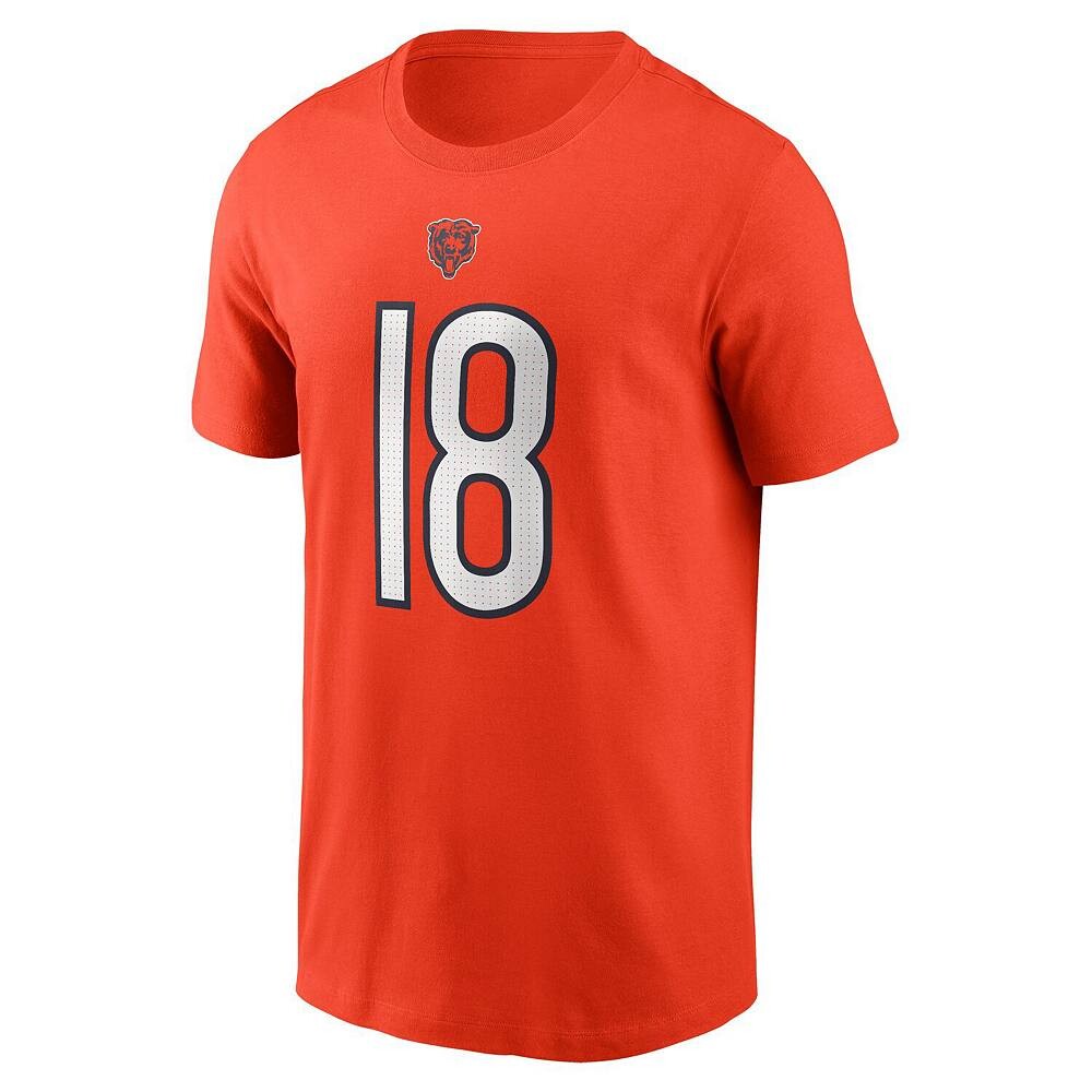 Мужская футболка Nike Caleb Williams Orange Chicago Bears с именем и номером драфта НФЛ 2024 года в первом раунде, цвет Brs Orange — фото 3