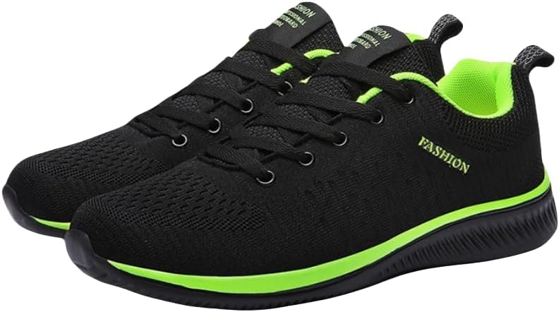 

Легкие дышащие мужские кроссовки - спортивная обувь для бега, баскетбола, тренировок и зала Minlaidian, зеленый