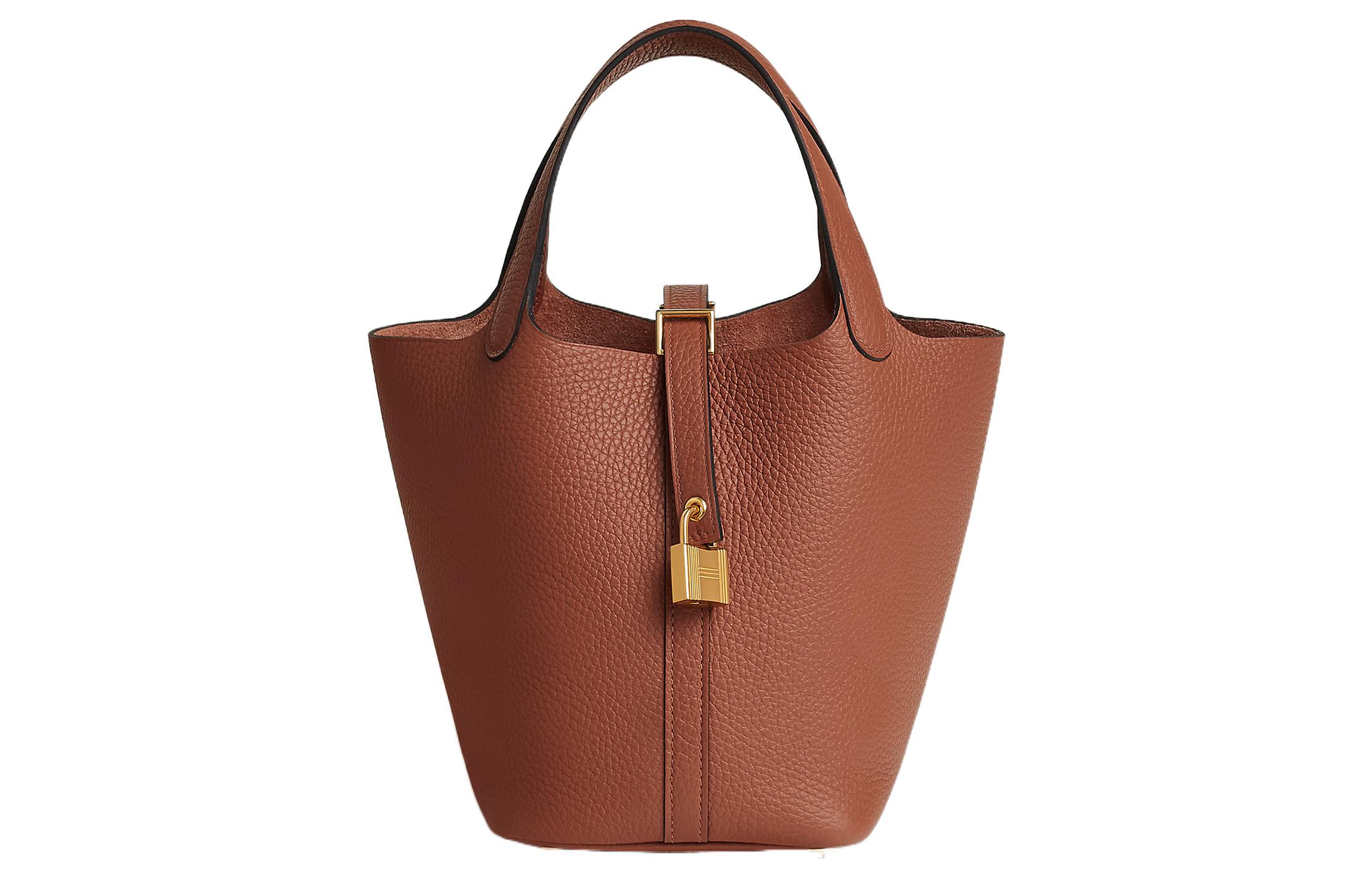 

HERMES Сумка Пикотин Лок Клеменс Буллок кожаная корзинка