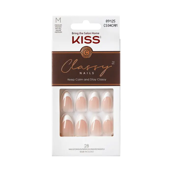 

Накладные ногти french nails dashing medium almond Kiss, количество 28 штук