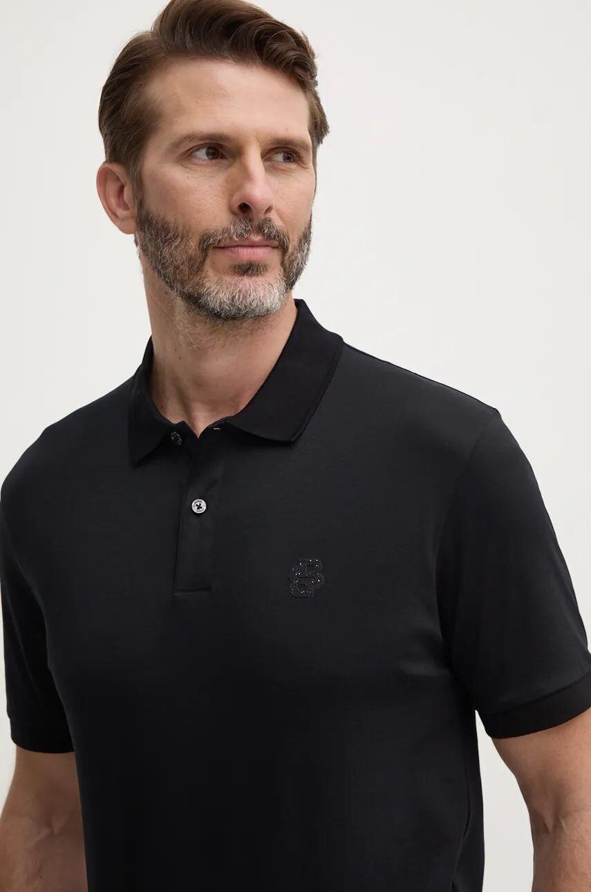 

Рубашка-поло BOSS из хлопка, черный