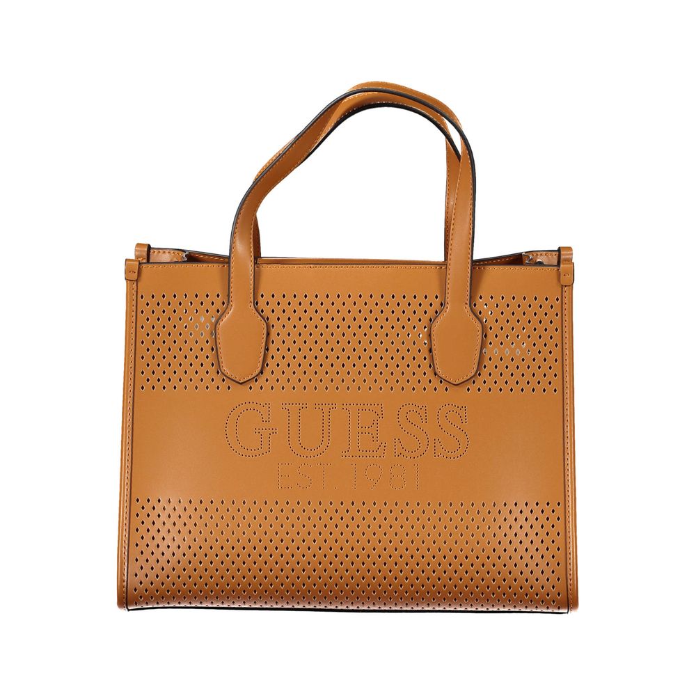 

Коричневая полиэтиленовая сумка Guess Shoes, коричневый