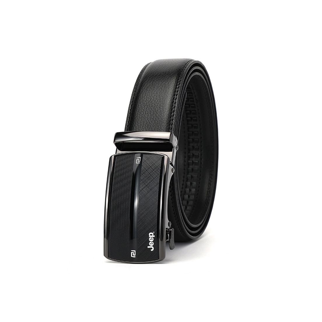 

Кожаный ремень из спилка Cow Unisex 3,5 см Jeep, черный