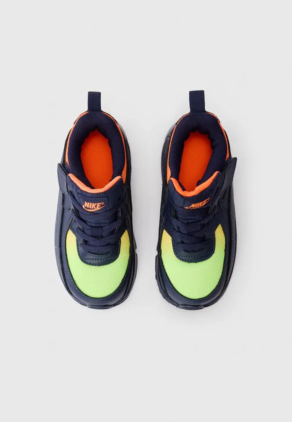 Кроссовки air max 90 easyon унисекс Nike Sportswear, Lemon Venom/Blackened Blue/Hyper Crimson/Laser Orange — фото 4