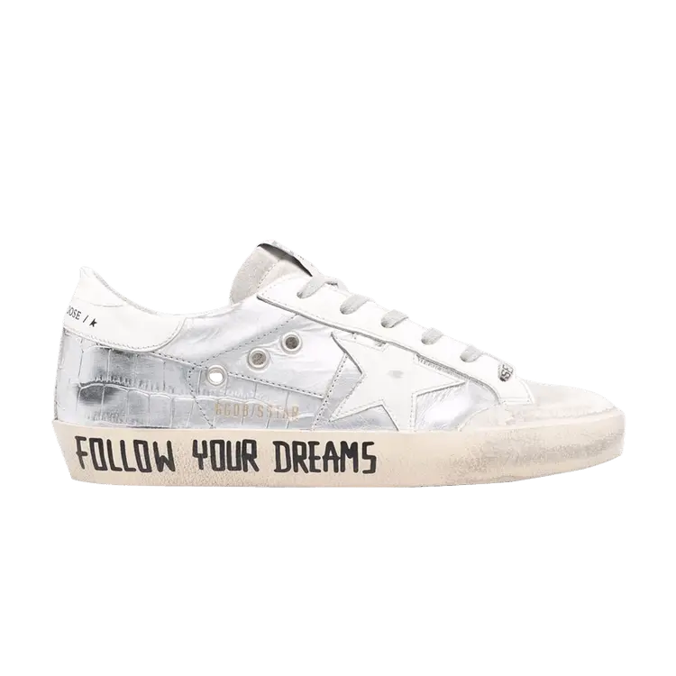 Кроссовки Golden Goose Wmns Superstar Penstar Follow Your Dreams, серебряный