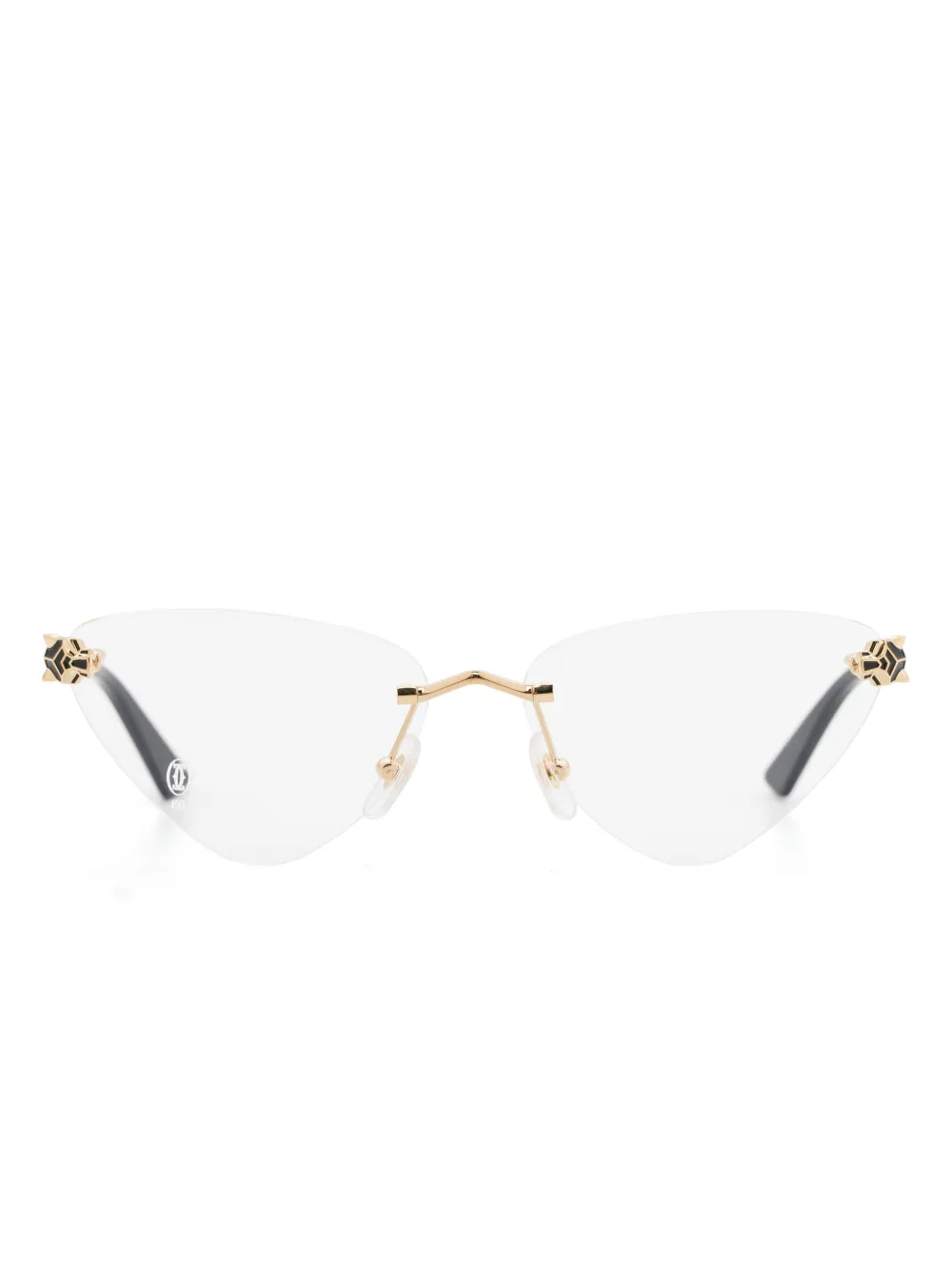 

Очки в оправе 'кошачий глаз' Cartier Eyewear, золотой
