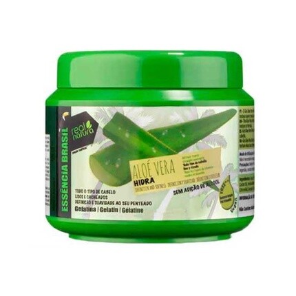 

Желатин для волос Aloe Vera Hydra Hair Gelatin формирует и увлажняет, питает и укрепляет, не содержит спирта и остатков, для вьющихся и волнистых волос 500 мл Real Natura