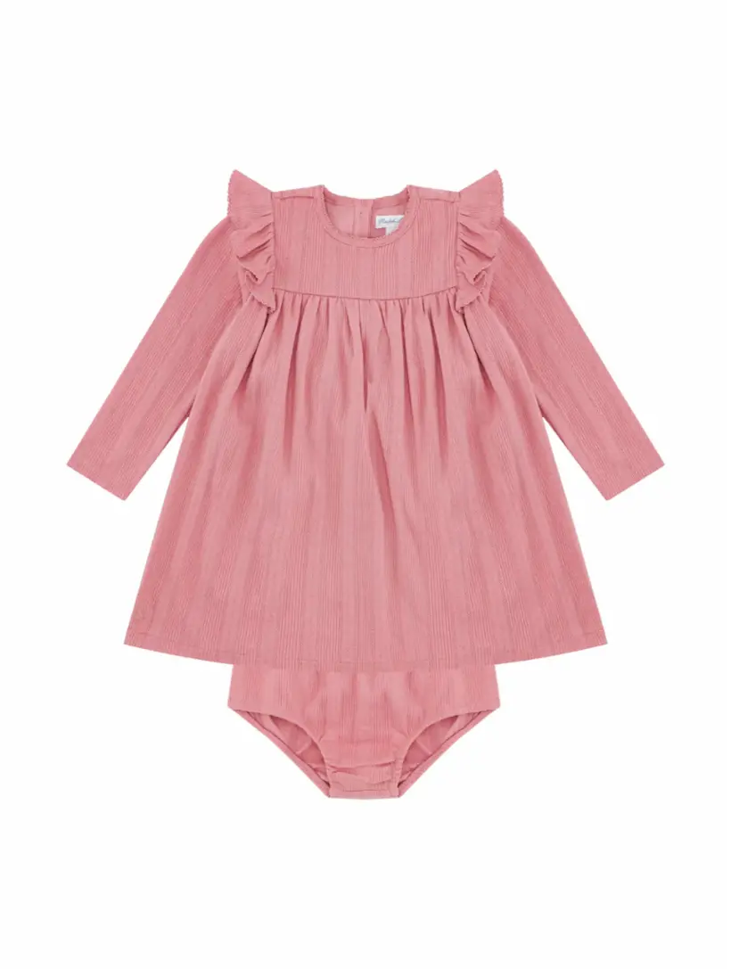 

Хлопковое платье с оборками Ralph Lauren, розовый
