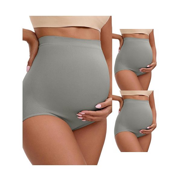 

3 пары женских высоких бесшовных трусов для беременных Inspire Chic, Gray