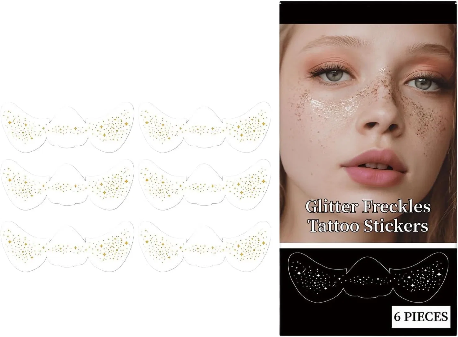 Наклейки веснушки для лица Glitter Freckle