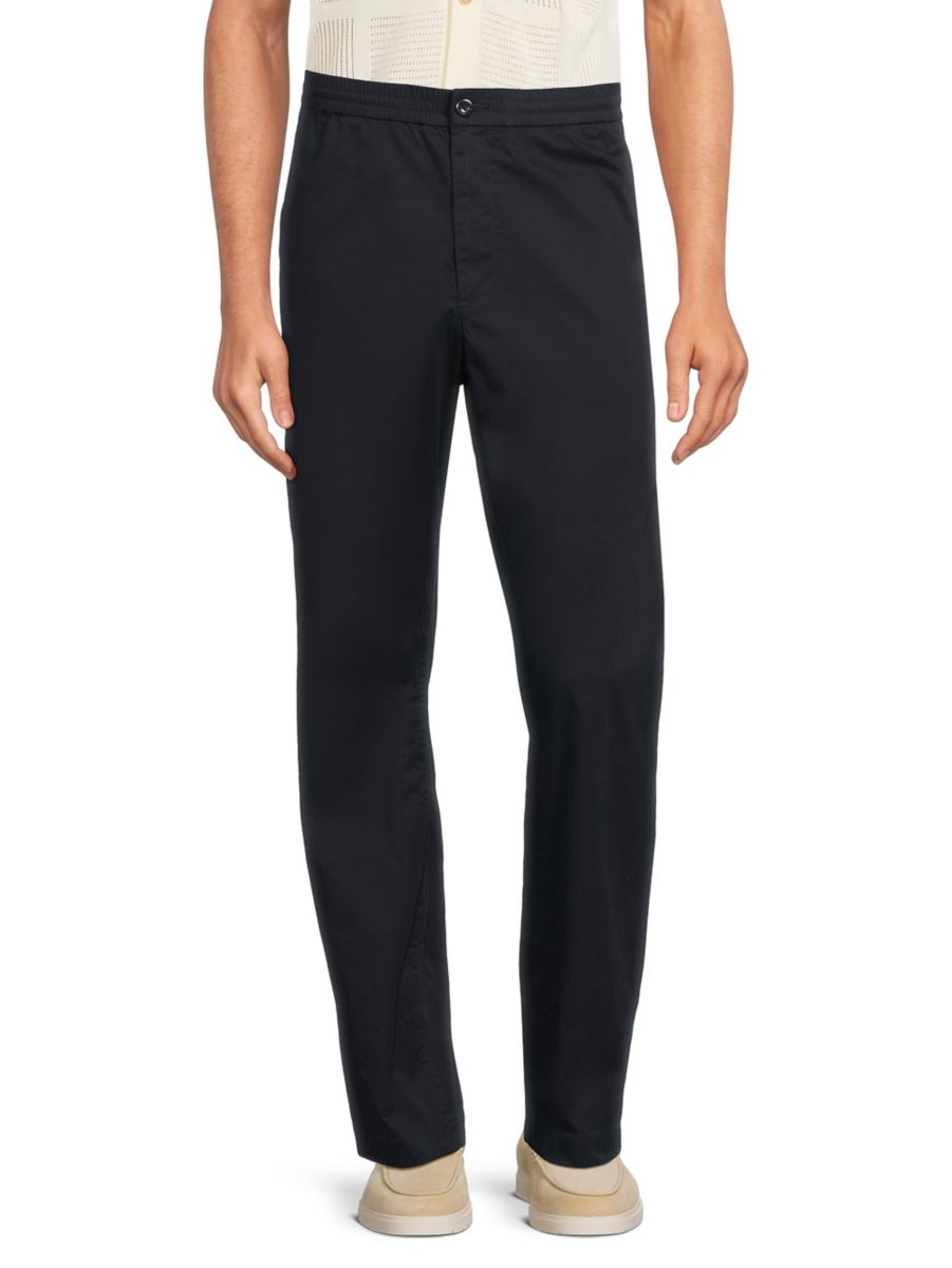 

Пляжные брюки с плоским передом из эластичного хлопка Vince, цвет Coastal