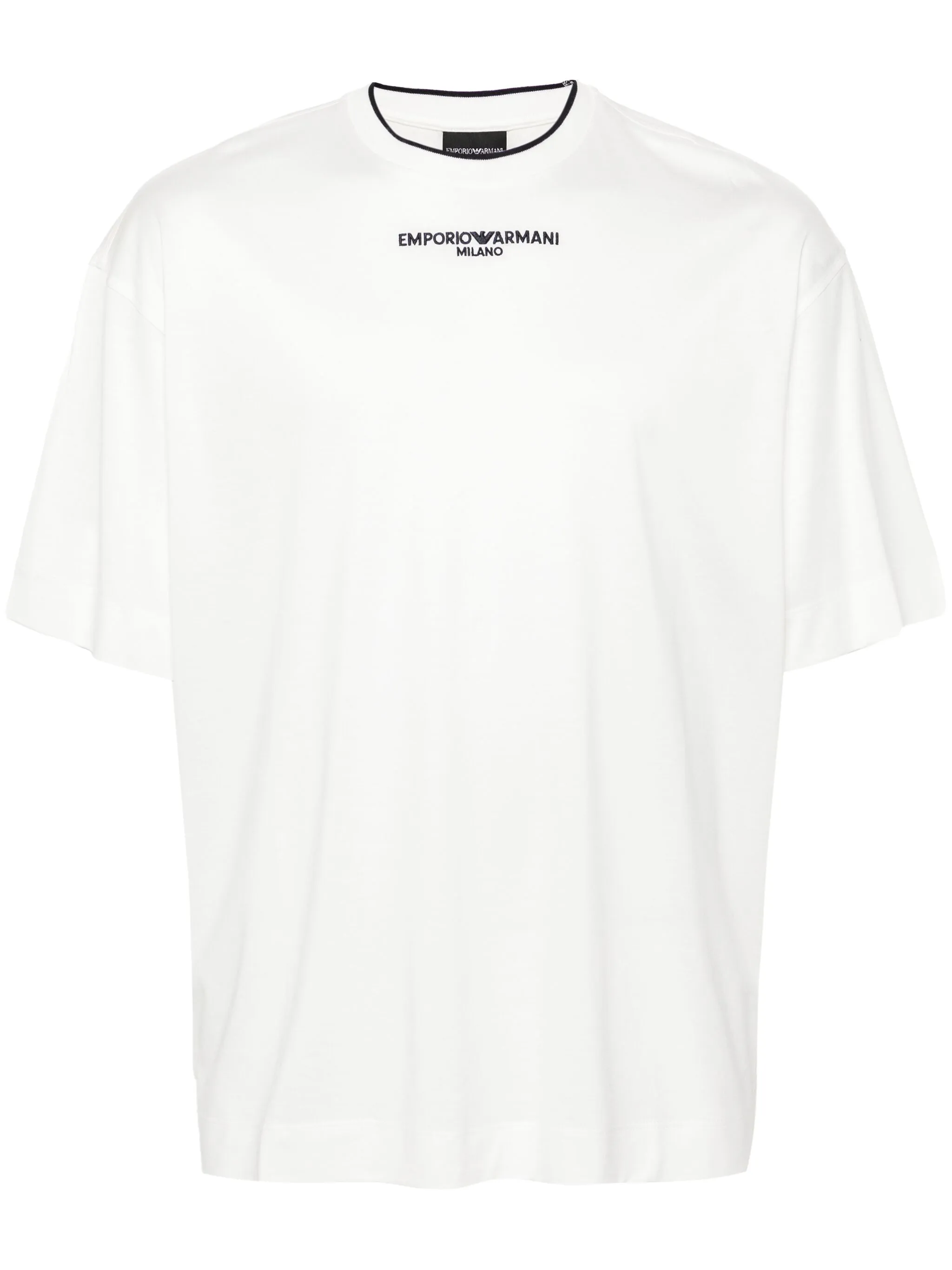 

Футболка с вышитым логотипом Emporio Armani, белый