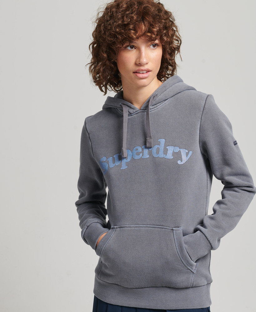 

Классический медный свитшот с капюшоном Superdry, синий