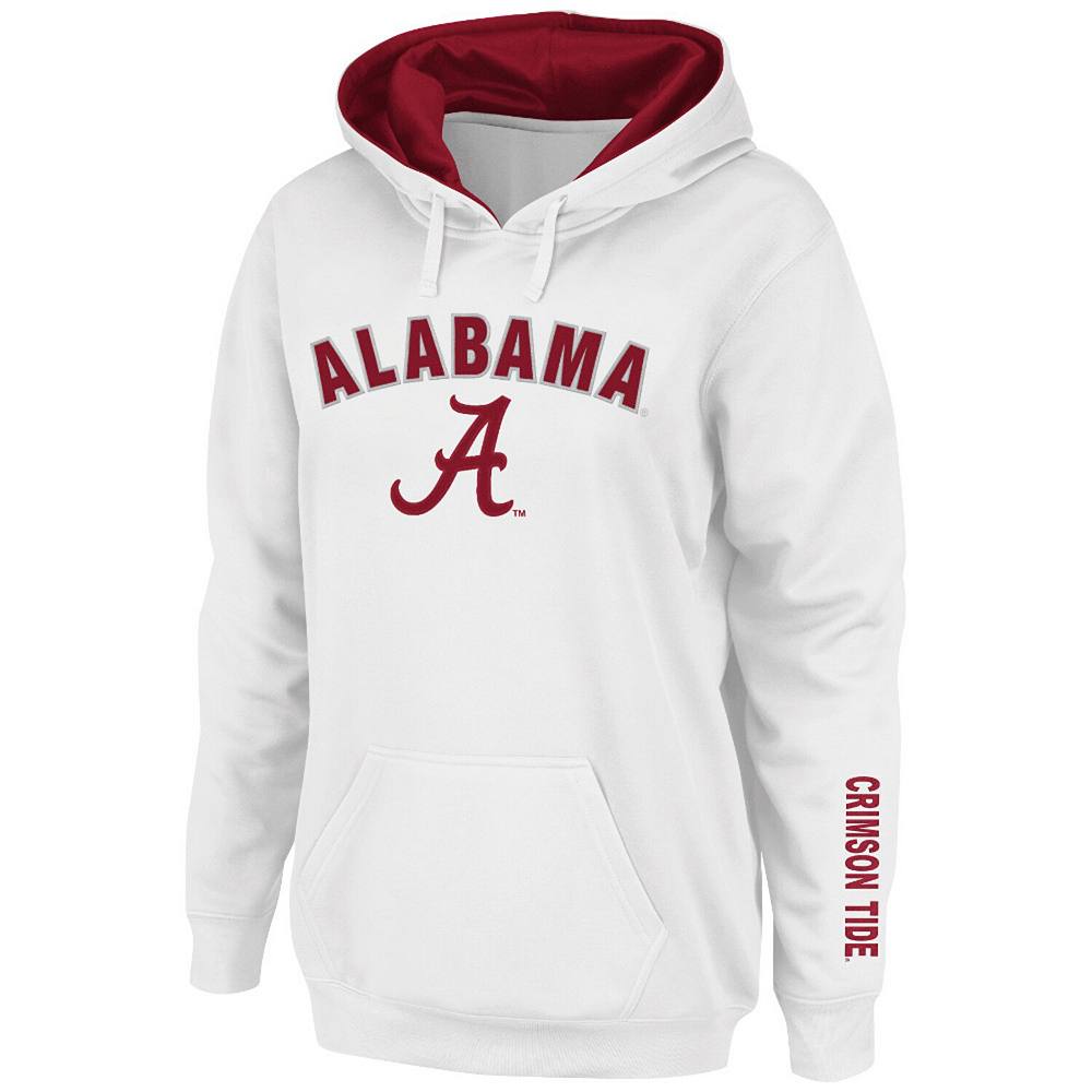 

Женский белый пуловер с капюшоном Alabama Crimson Tide Arch & Logo 1 Colosseum, цвет Ala White