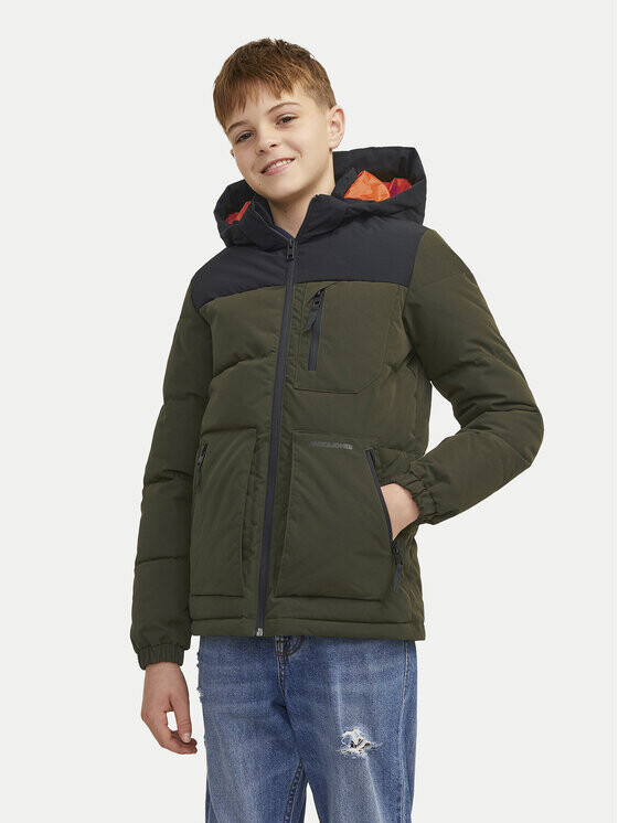 

Пуховик стандартного кроя Jack&Jones Junior, зеленый