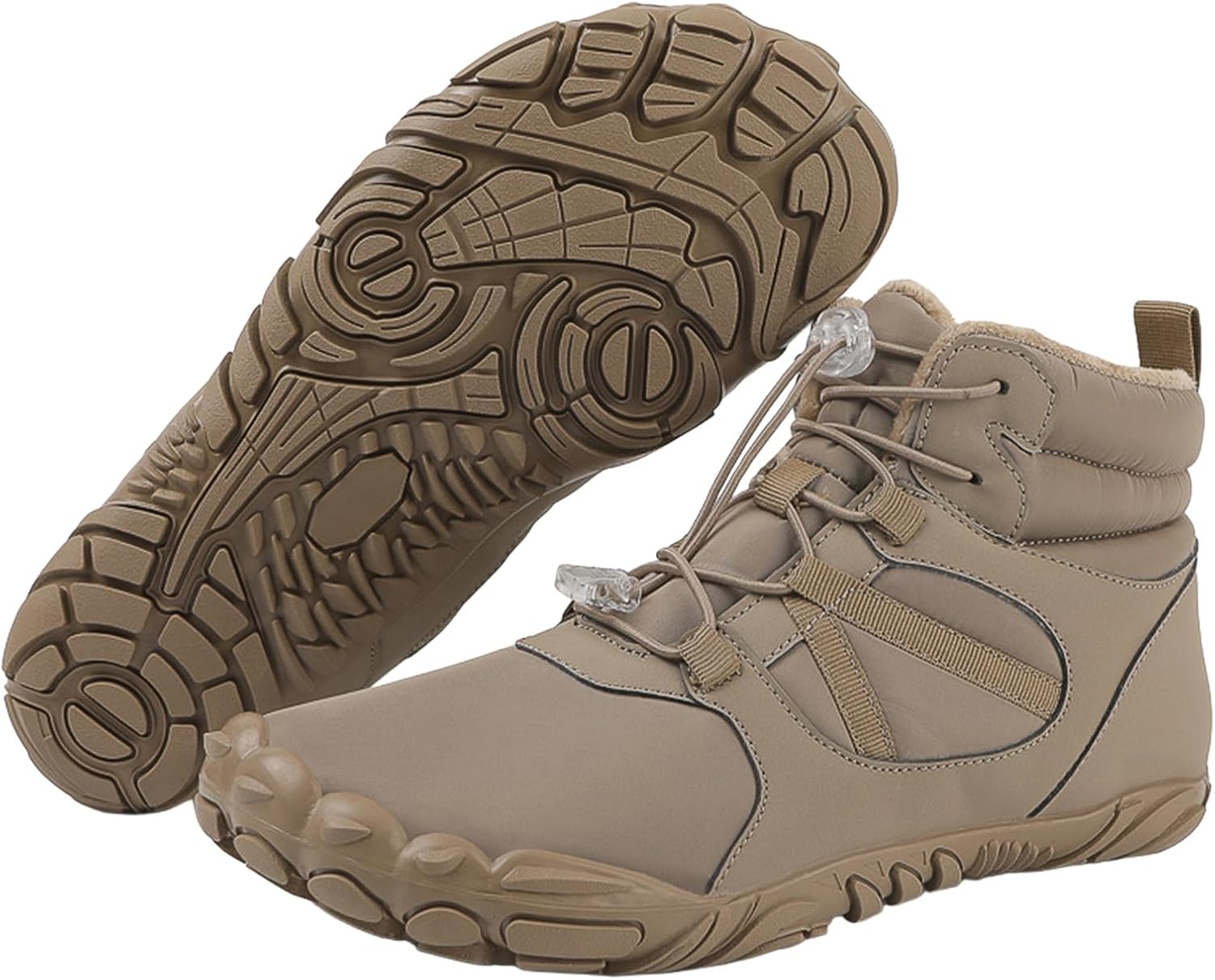 

Ботинки для походов для женщин и мужчин, зимние теплые ботинки с меховой подкладкой Generic, хаки